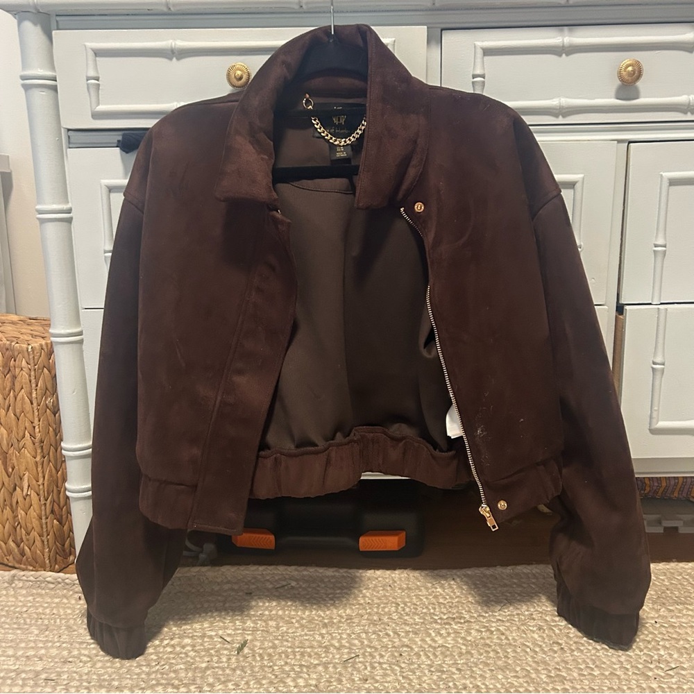 House of Harlow 1960 Chocolate Suede Jacket